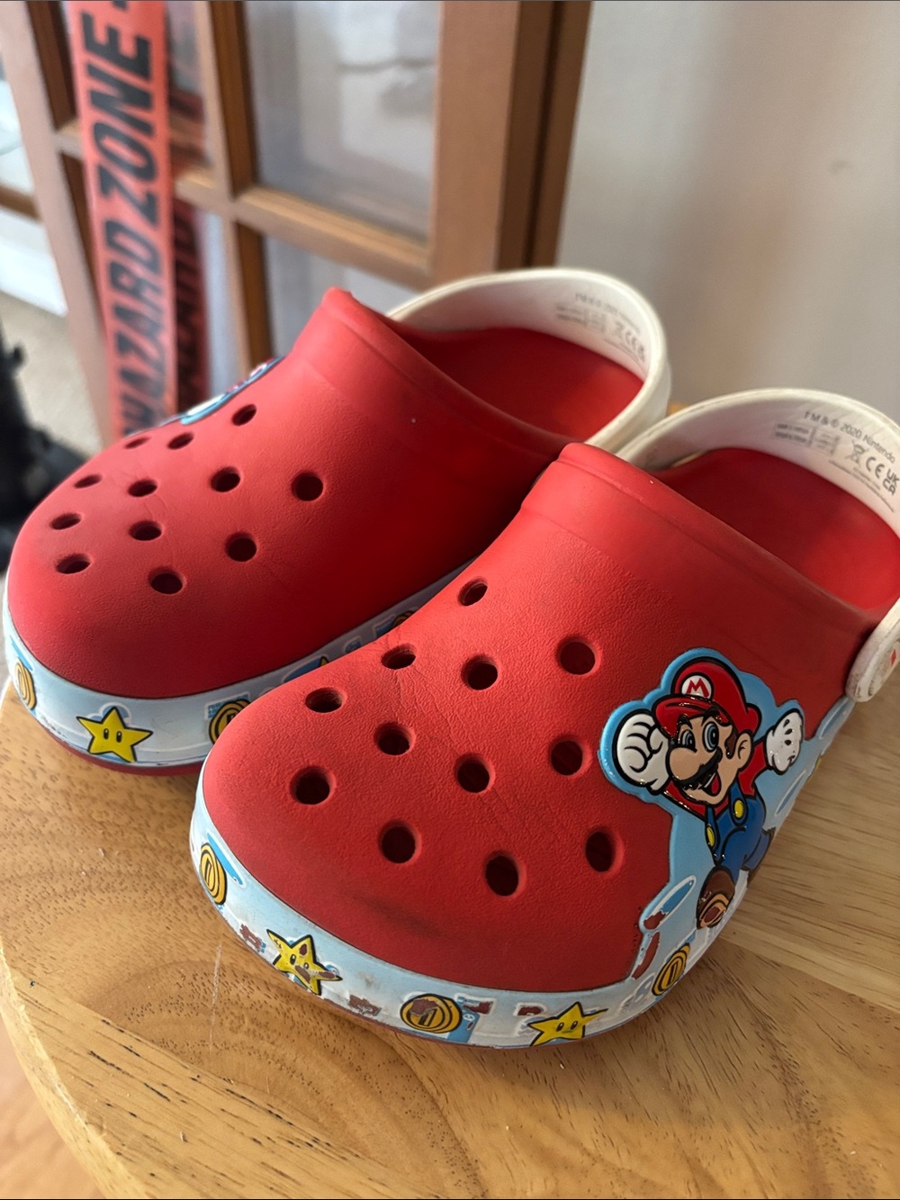 CROCS Kids Red Mario Clog Sandals with Character Trim